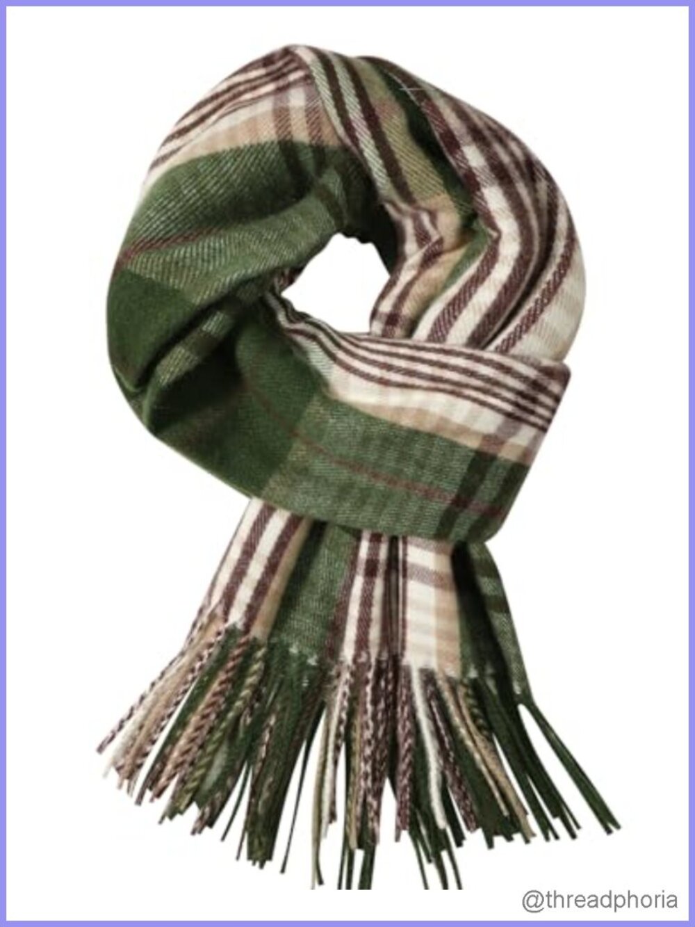 Cozy Plaid Winter Scarf for Women, Soft Acrylic Wrap Shawl Blanket